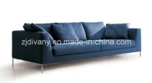 Divany Sofa Modern Style Wooden Leather Fabric Sofa Set (D-71-D)
