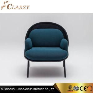 Popular Low Back Wingchair with Armchair with Armrest in Velvet Fabric and Stainless Steel