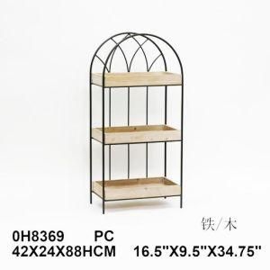 Custom Design Metal Rack Flooring Stand with 3 Baskets Furniture