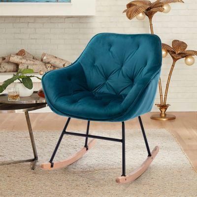 Comfortable Fashion Velvet Rocking Chair Accent Chair