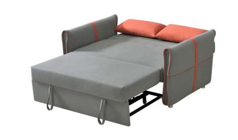 Zhida Hotel Furnishing Manufacturer Apartment Furniture Living Room Bedroom Fabric Folded Sofa Bed with High Quality for Villa