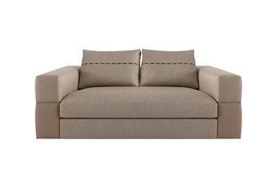 Italian Modern High Quality Stainless Steel Fabric PU Leather Fabric Living Room Sofa Ls01