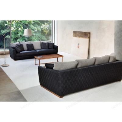 High-End Resort and Five Star Hotel Use Lobby Reception Comfort Sofas Leather Customized Size 3/2 Seaters Sofa Couch