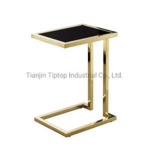 Home Sofa End Table Assembly Simply Style Modern Stainless Steel End Table