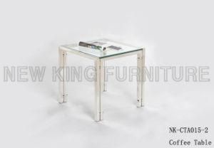 Modern Clear Glass Small Sofa Side Table Coffee Table (NK-CTA015-2)