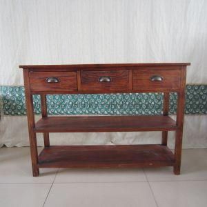 A5105 Hot Sale 3 Drawer Vintage Paulownia Wooden Drawer Storage Cabinet