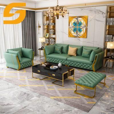 Luxury Modern Leather Home Living Room Furniture Corner Sectional Seaters Fabric Sofa