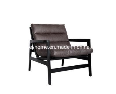 Oak Frame Fabric Seat and Back Living Room Casual Chair
