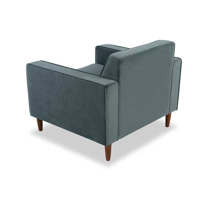 Light Green Velvet Single Armchair for Living Room