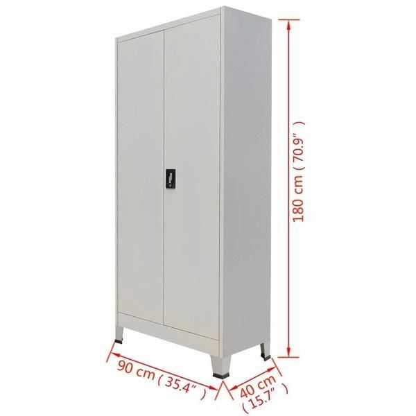 6 Compartments Steel Storage Cabinet Slockable Metal Locker Filing Cabinet