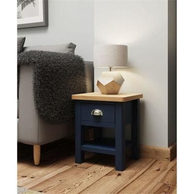 Sienna Painted Blue Lamp Table