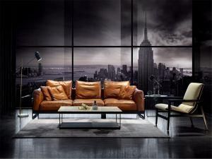 Minimalism Genuine Leather Sofa with Fine Design