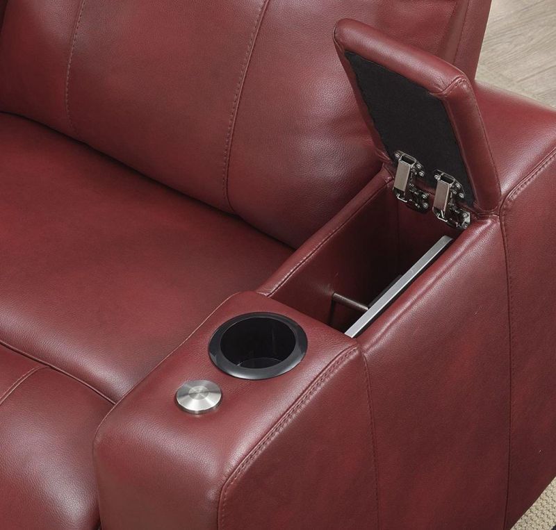 Jky Furniture High Adjustable Leather Home Theater Power Recliner Sofa Set with Customerization Functions