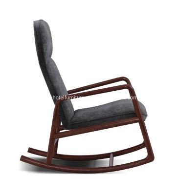 Modern Recliner Genuine Leather Solid Wood Living Room Bedroom Chair