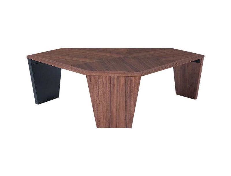 New Design Modern Furniture Living Room MDF Walnut Veneer Wooden Coffee Table