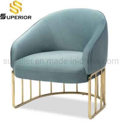 Hot Sale Fabric Lounge Chair with Stainless Steel Frame