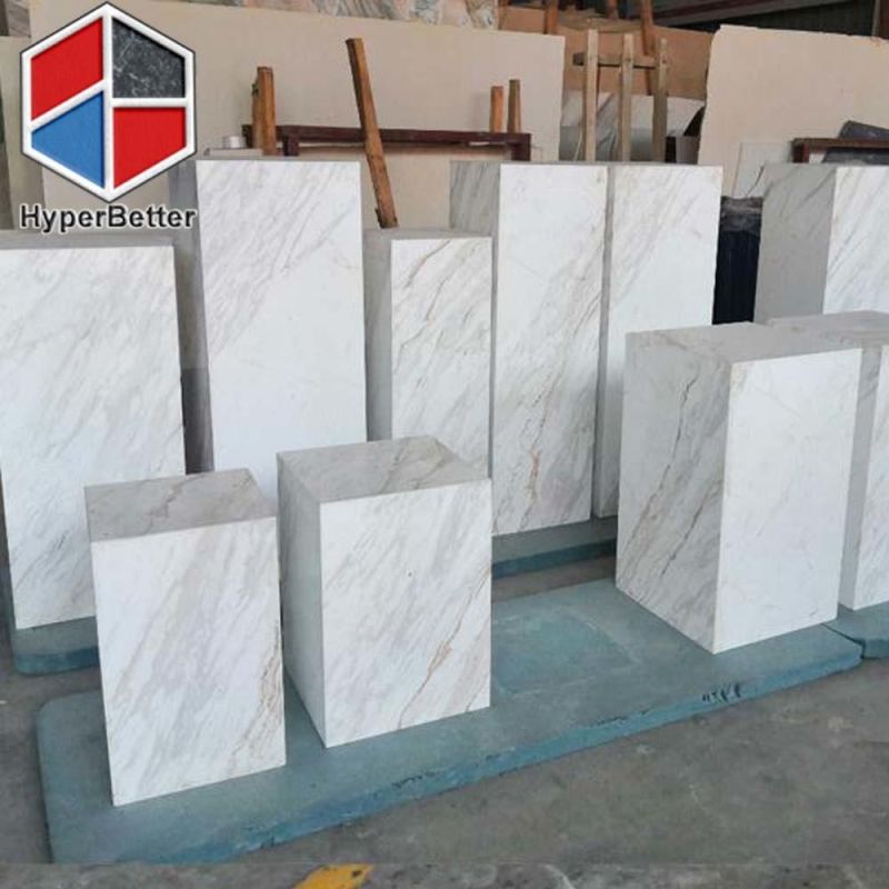 White Artificial Marble Plinth Tables