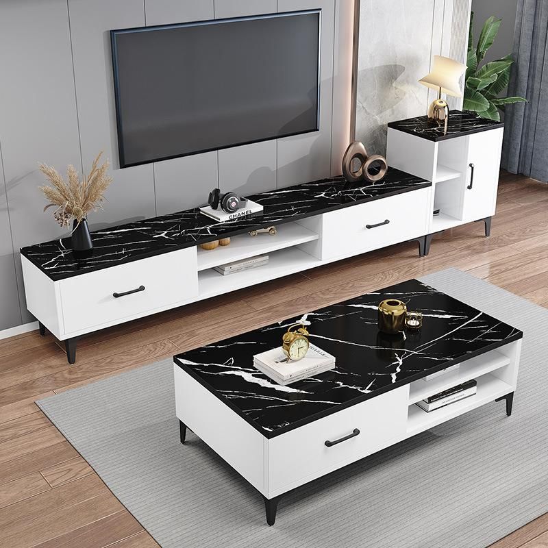 Modern Home Furniture TV Stand TV Cabinet Coffee Table Living Room Furniture Sets Nordic Style Storage TV Cabinets TV Stands Wall Side Cabinet Coffee Table Set