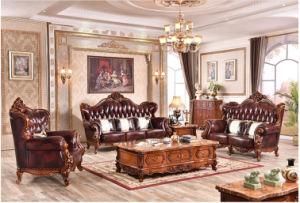 European Style Leather Sofa Living Room Furniture