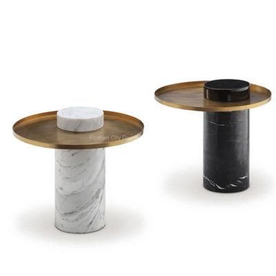 2021 New Design Side Table Stainless Steel in Brushed Gold