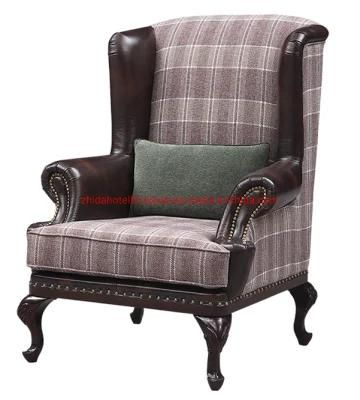 European Style Solid Wood Hotel Lobby Reception Restaurant Living Room Chair
