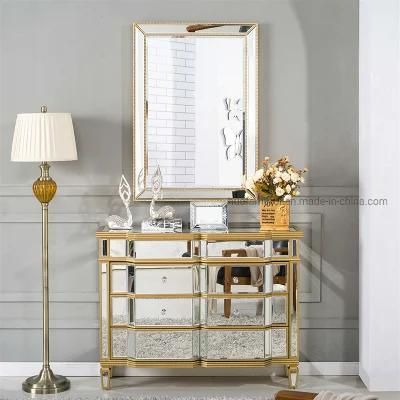 Classical Hall Cabinet Glass Furniture for European Home Decoration