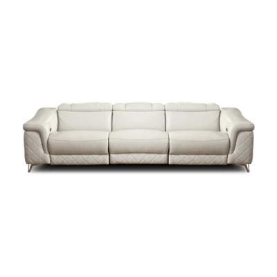 Leisure Concise Classic Home Furniture Living Room Hardware Leather Sofa