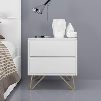 Wholesale Modern Furniture 2 Drawer Bedside Table Mirrored Nightstand
