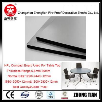 Waterproof Table HPL Phenolic Board Compact Laminate Table Top
