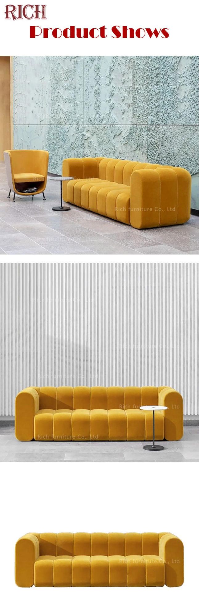 Italy Design Home Sofa Couch Living Room Furniture Leisure Luxury Fabric Sofa