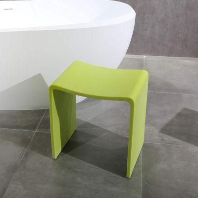 Popular Solid Surface Resin Tone Washroom Shower Sitting Stool
