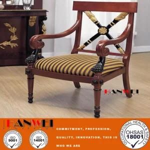 Wooden Desk Dining Solid Wood Chair with Armrest