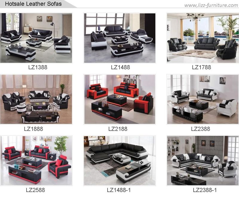 American Hot Sale Home Furniture Set Living Room Leisure Genuine Leather Sofa