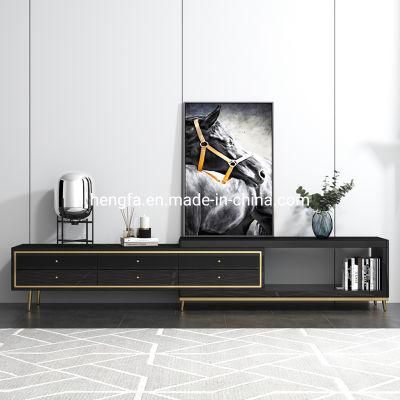 Living Room Luxury Bedroom High Marble Combination Tea Table TV Cabinet Stand