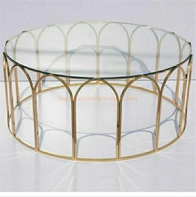 Chinese Table Supplier Factory Modern Clear Glass Coffee Table Household Small Table