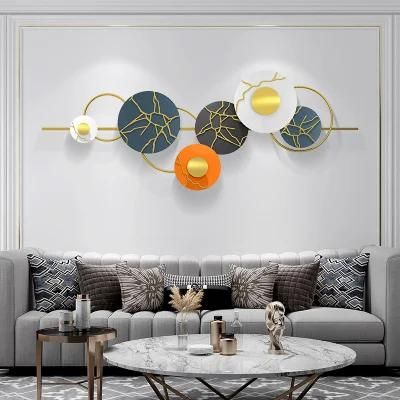 Nordic Circular Light Luxury Creative Metal Wall Decoration Pendant