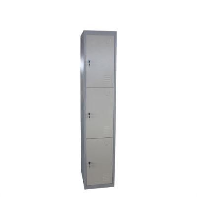 Gdlt Vertical 3 Door Metal Locker Cam Lock Steel Gym Staff Employee School Lockers