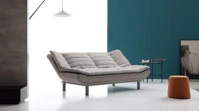 Modern Simple Multifunctional Home Living Room Furniture Fabric Folding Grey Sofa