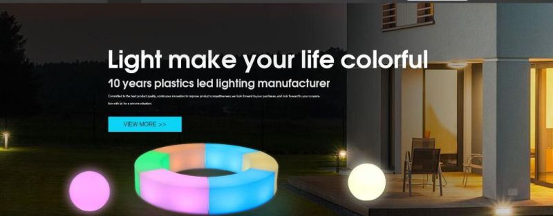 Nightclub LED Furniture Glowing Bar Table with Glass