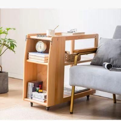 Factory Beech Solid Wood Glass Side Table and Tea Table