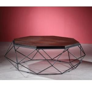 Trendy Octangle Wooden Tea Table for Modern Living Room (YR3387)