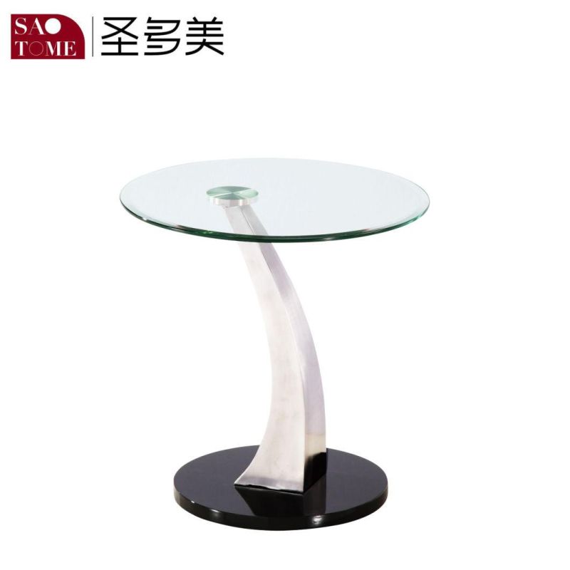 Living Room Furniture Transparent Glass MDF Base Coffee Table