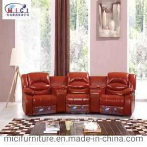 American Cinema Furniture Italy Leather Recliner Sofa for Home Theater