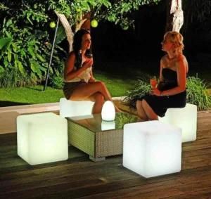 LED Luminous Event &amp; Party Supplies Square Stool LED Furniture with Holiday Light