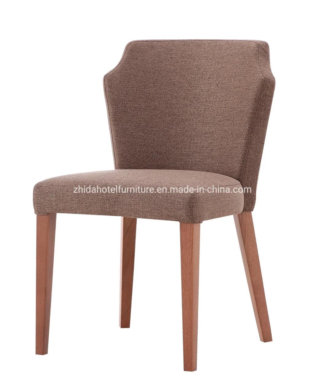 Modern Wooden Living Room Dining Room Fabric Leather Restaurant Chair