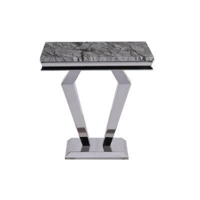 Nice Design Square Stainless Steel Coffee Table Metal Home Furniture Side Table