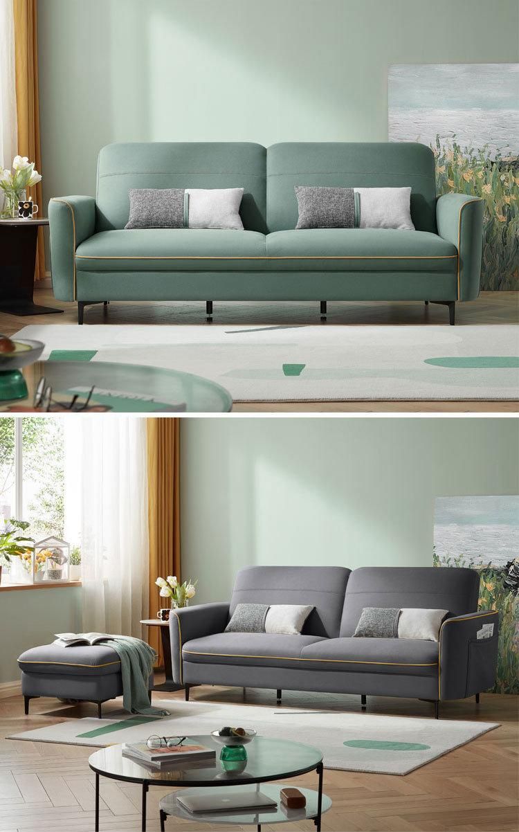 Hot Sale Sponge with Armrest Fabric Couch L Shape Sofas Bed Sofa S136