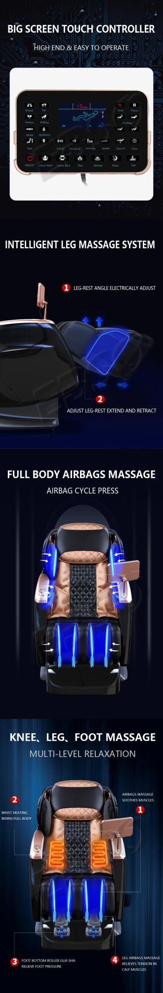 Massage Chair 4D Zero Gravity Luxury with Stretch Robotic Massager Massage Chair Health