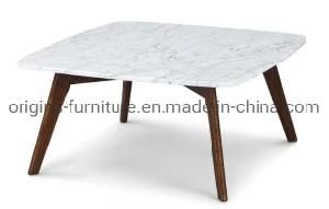 Marble Table Wooden Leg