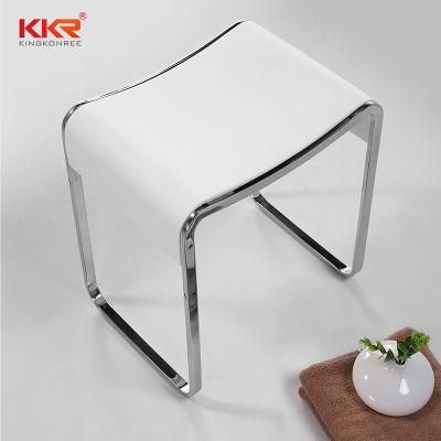 Luxurious Solid Surface Makeup White Shower Bathroom Stools